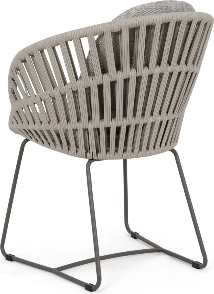 Tuinset Ronde Tuintafel 4 personen 140 cm Rope Taupe Santika Furniture Santika