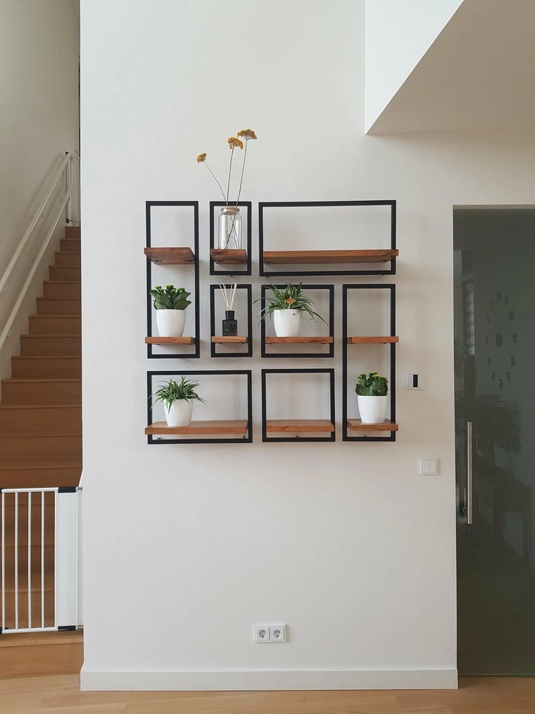 Industriële Wandplank Shelfie C - 50cm X 35cm