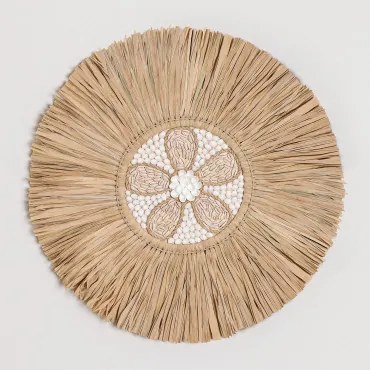 Ronde Wanddecoratie Ø50 Cm Langley Natuurlijk - Sklum