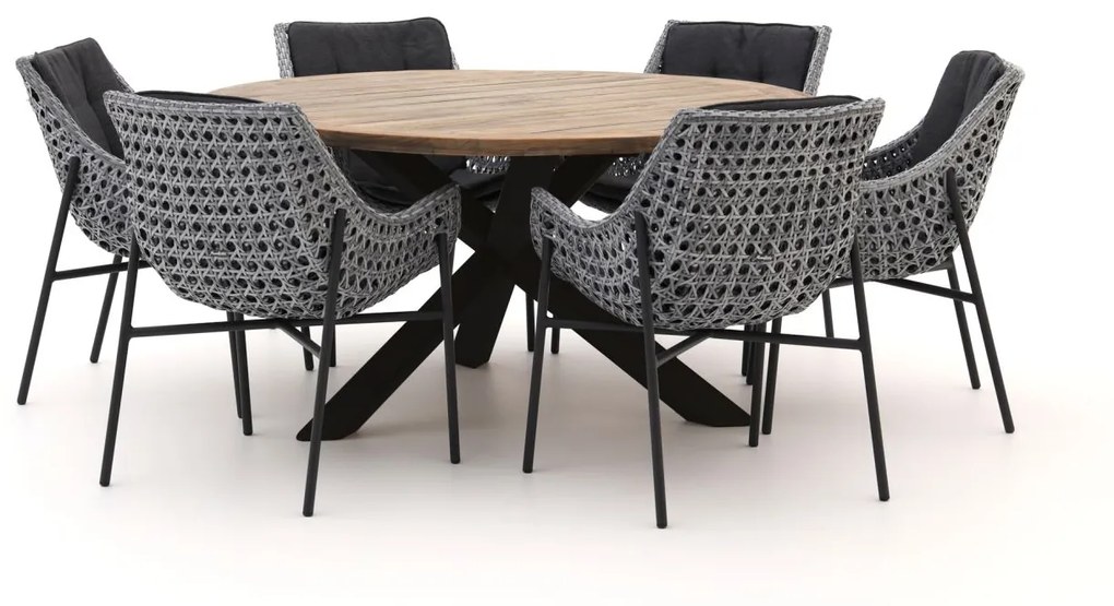 Diningset Manifesto  | 6 personen | Tuinset teakhout | 7-delig | Kees Smit Tuinmeubelen