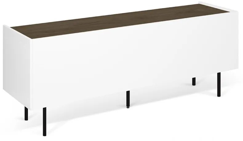 TemaHome Radio Wit Tv-meubel Met Walnoot Blad - 160x43x60cm.