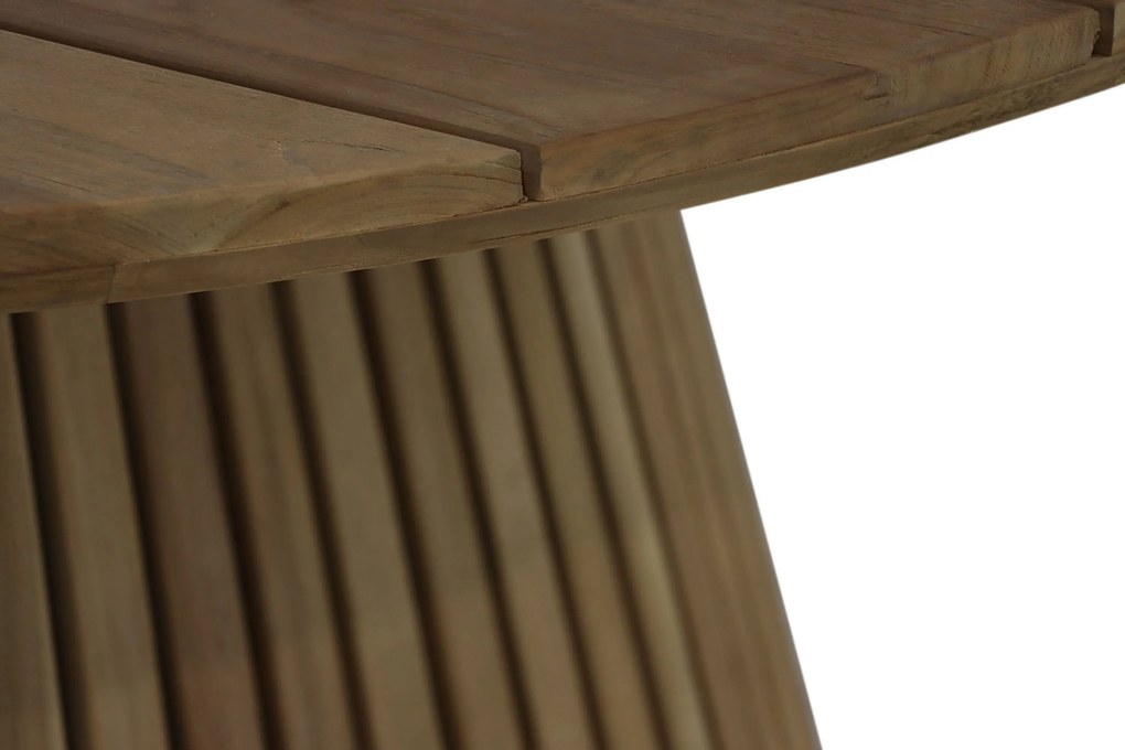 Tuinset Ronde Tuintafel 4 personen 140 cm Aluminium/wicker Taupe Coco Vedra/Fungo