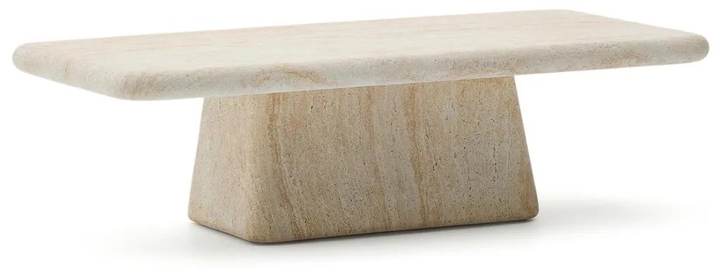Kave Home Drasi Design Salontafel Beige Cement Travertin - 140 X 70cm.