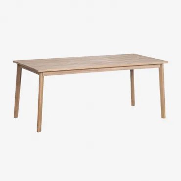 Rechthoekige Eettafel Van Acaciahout Kaela Lichte Acaciekleur & 220 X 100 Cm - Sklum