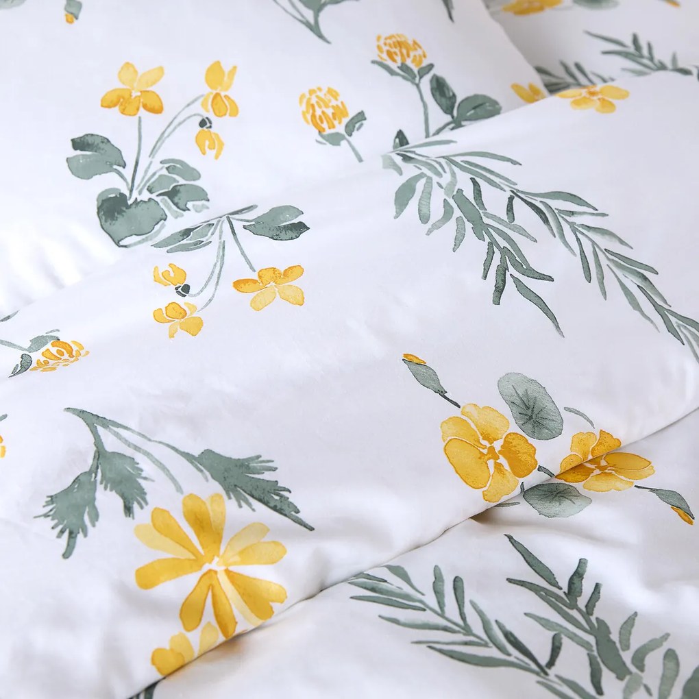 Bedset in katoen, vierkantig kussensloop, Jeanille