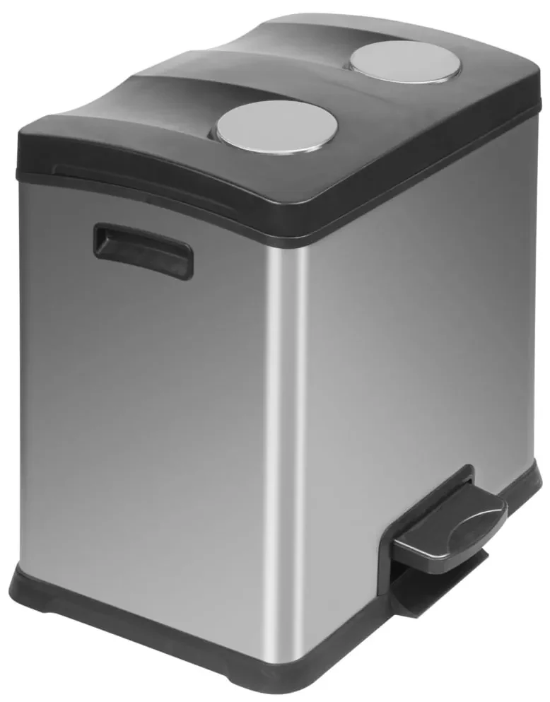 EKO Pedaalemmer Rejoice 2x12 L matzilverkleurig