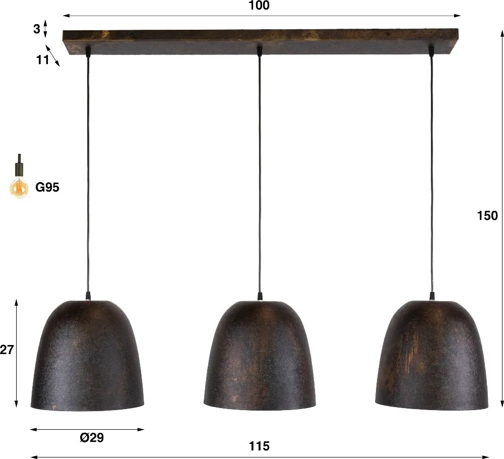 Hanglamp Met Metalen Kappen