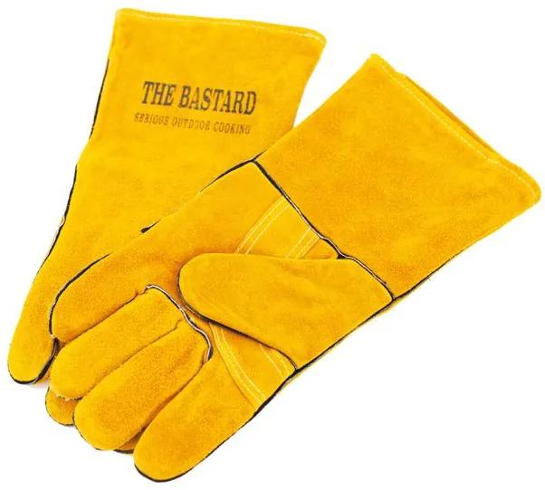 Pro handschoenen leer geel 2-delig