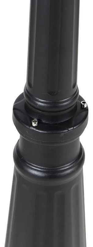 Buitenlantaarn zwart 220 cm 2-lichts IP44 - Havana