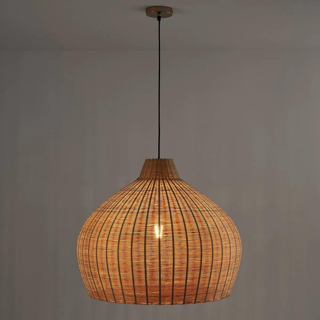Hanglamp in gevlochten bamboe,Ø60 cm, Vani