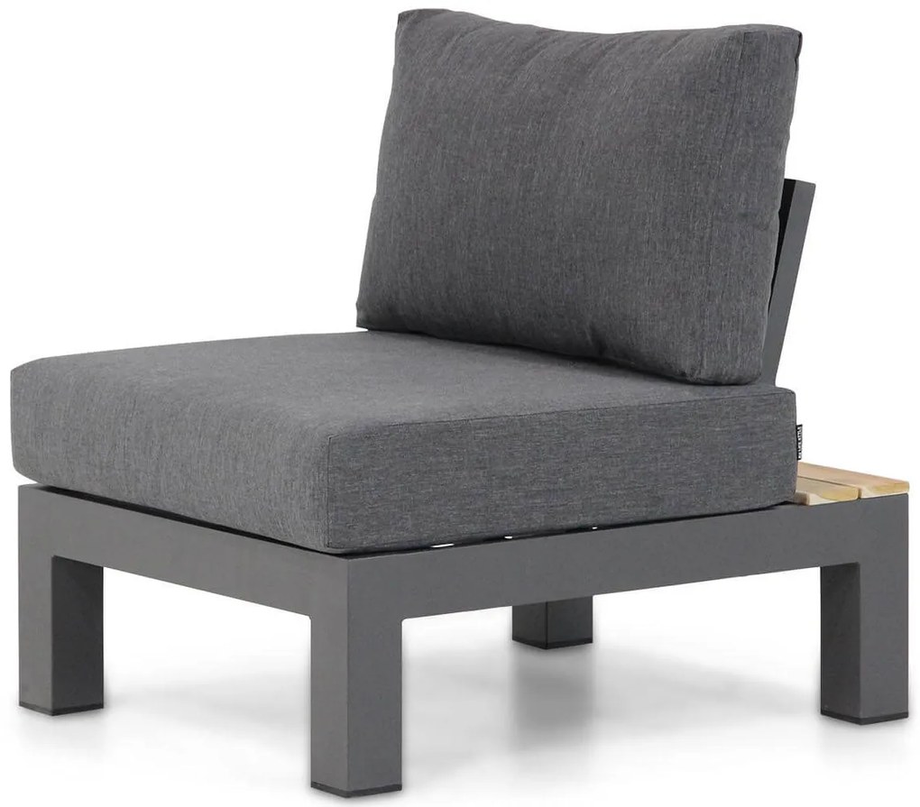 Lifestyle Garden Furniture Ravalla Midden Module Antraciet Aluminium/teak Grijs