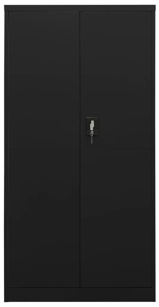 vidaXL Lockerkast 90x40x180 cm staal zwart