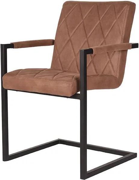 LABEL 51 | Eetkamerstoel Denmark breedte 55 cm x hoogte 85 cm x diepte 55 cm tanny bruin eetkamerstoelen microfiber meubels stoelen & fauteuils
