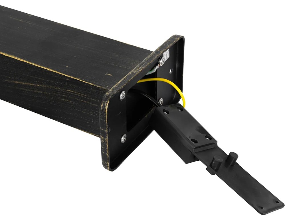 Industriële staande buitenlamp antiek goud 80 cm IP44 - Baleno