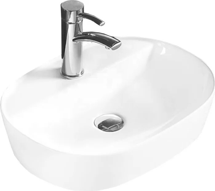 Mexen Iris opbouwwastafel 50 x 38 cm, wit - 21995000