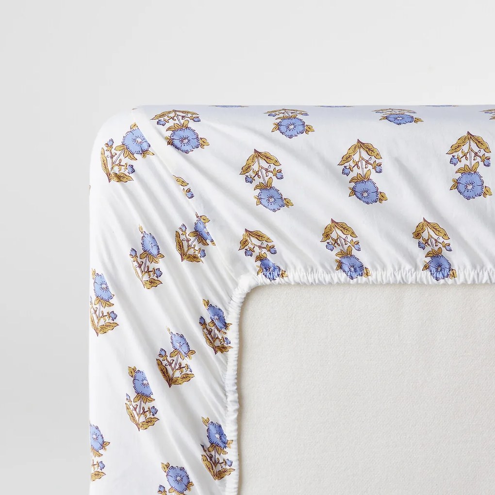Hoeslaken voor kinderen, gewassen katoen, bloemenprint, DIMANI