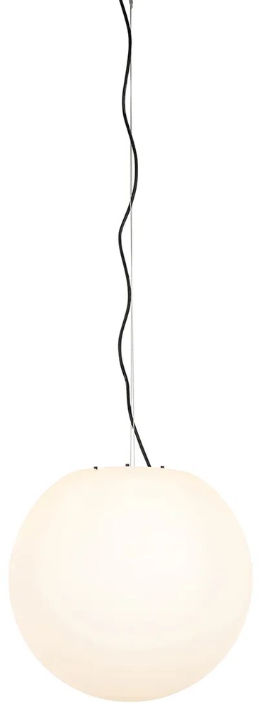 Moderne buiten hanglamp wit 45 cm IP44 - Nura Modern E27 IP44 Buitenverlichting bol / globe / rond