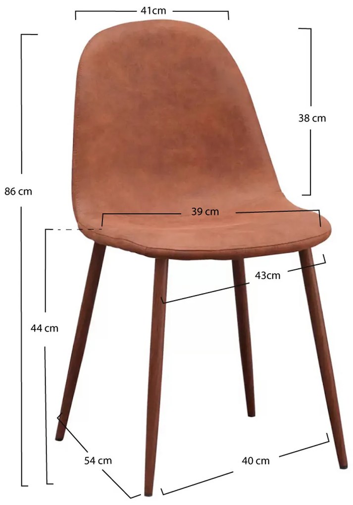 Bruine Teok Cacao Leer Stoel