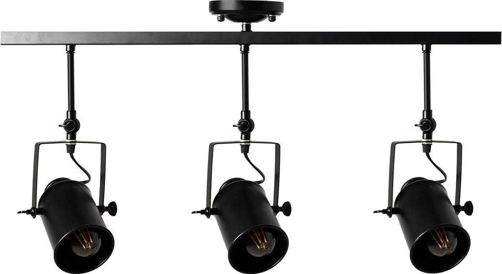 Spotlight beweegbare plafondspotlamp triple zwart E27 APP487-3C