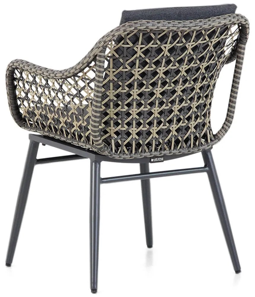 Tuinstoel Wicker Taupe-naturel-bruin Lifestyle Garden Furniture Dolphin  mixed black/taupe