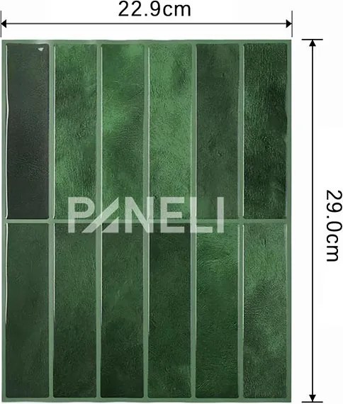 Tegelsticker Piastrelle Groen - 29 cm x 22.9 cm x 0.11 cm | 0.07 kg | Paneli zelfklevende steenstrips