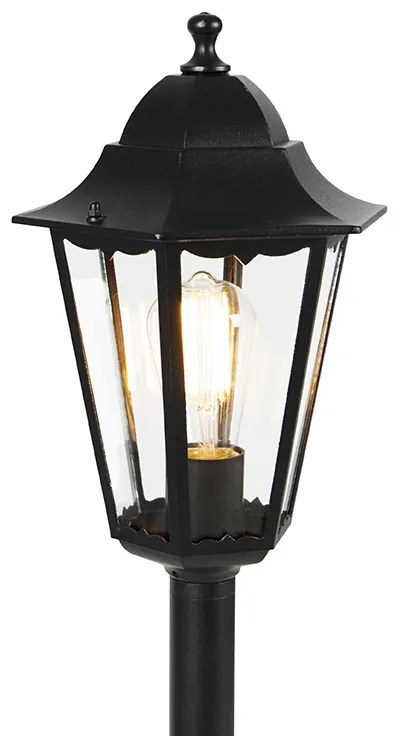 Staande buitenlantaarn zwart 120 cm IP44 - Havana Klassiek / Antiek E27 IP44 Buitenverlichting