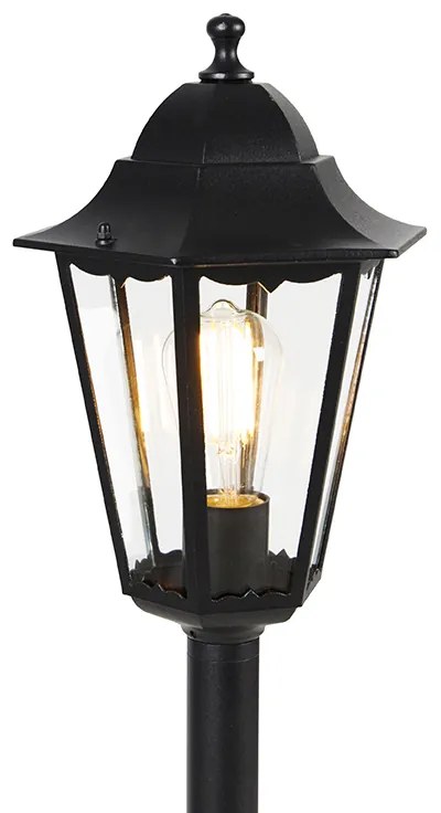 Staande buitenlantaarn zwart 120 cm IP44 - New Orleans Klassiek / Antiek E27 IP44 Buitenverlichting