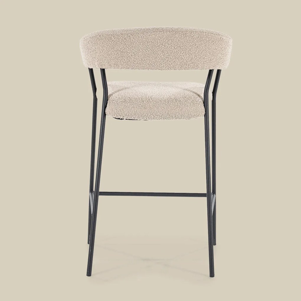 Barkruk Boucle Stof Taupe