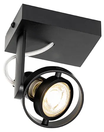 Moderne plafondspot zwart draai- en kantelbaar GU10 50mm - Master