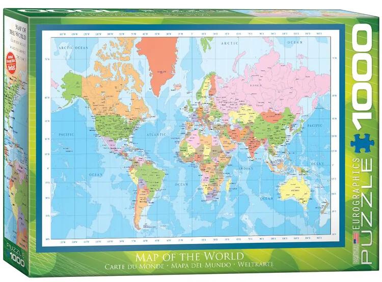 Puzzel Modern Map of the World