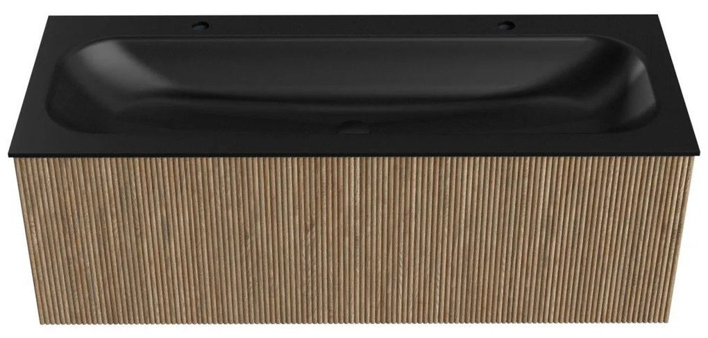 Mondiaz Kurve 120cm badmeubel dusk met 1 lade en wastafel big large midden 2 kraangaten urban