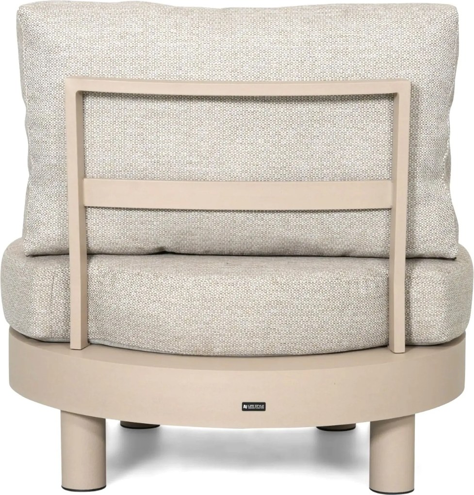 Stoel en Bank Loungeset 5 personen Aluminium Zand/Beige  Lifestyle Garden Furniture Organio/Mira