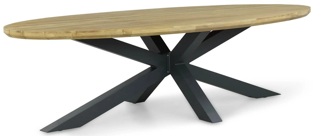 Tuinset 8 personen 280 cm Aluminium/textileen Grijs Lifestyle Garden Furniture Brandon/Diogo