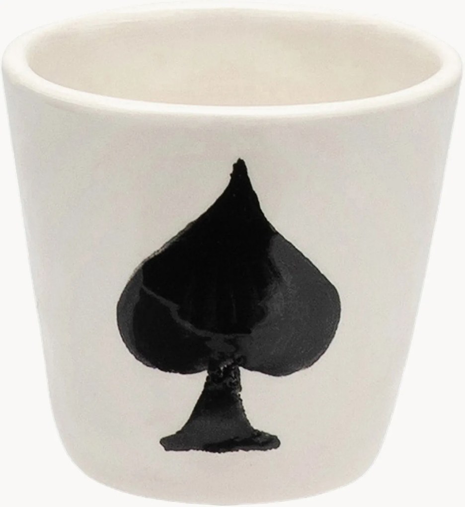 Handbeschilderde espressokopje Ace of Spades