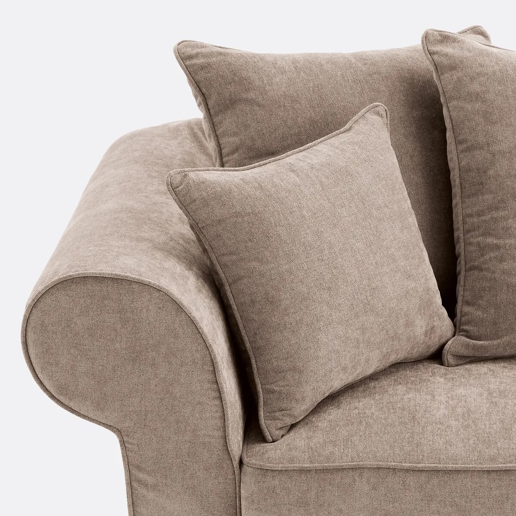 2-, 3- of 4-zitsbank met afneembare hoezen, in gemêleerd polyester, ADELIA