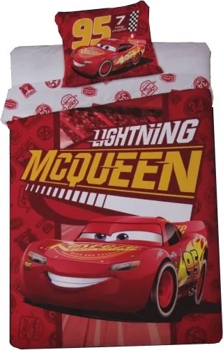 Dekbedovertrek Cars Lightning McQueen 140x200cm rood