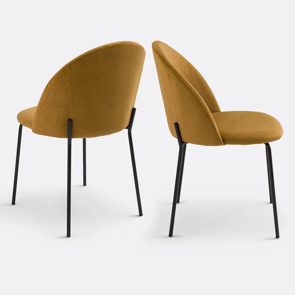 Set van 2 fluwelen stoelen, Nordie