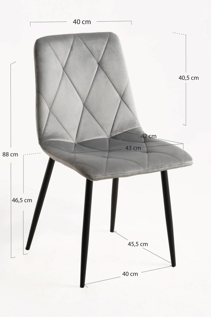 Set 4 Fluwelen Lyke Stoelen