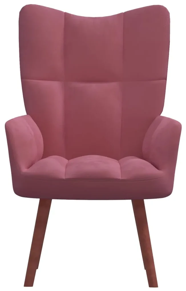 vidaXL Relaxstoel fluweel roze