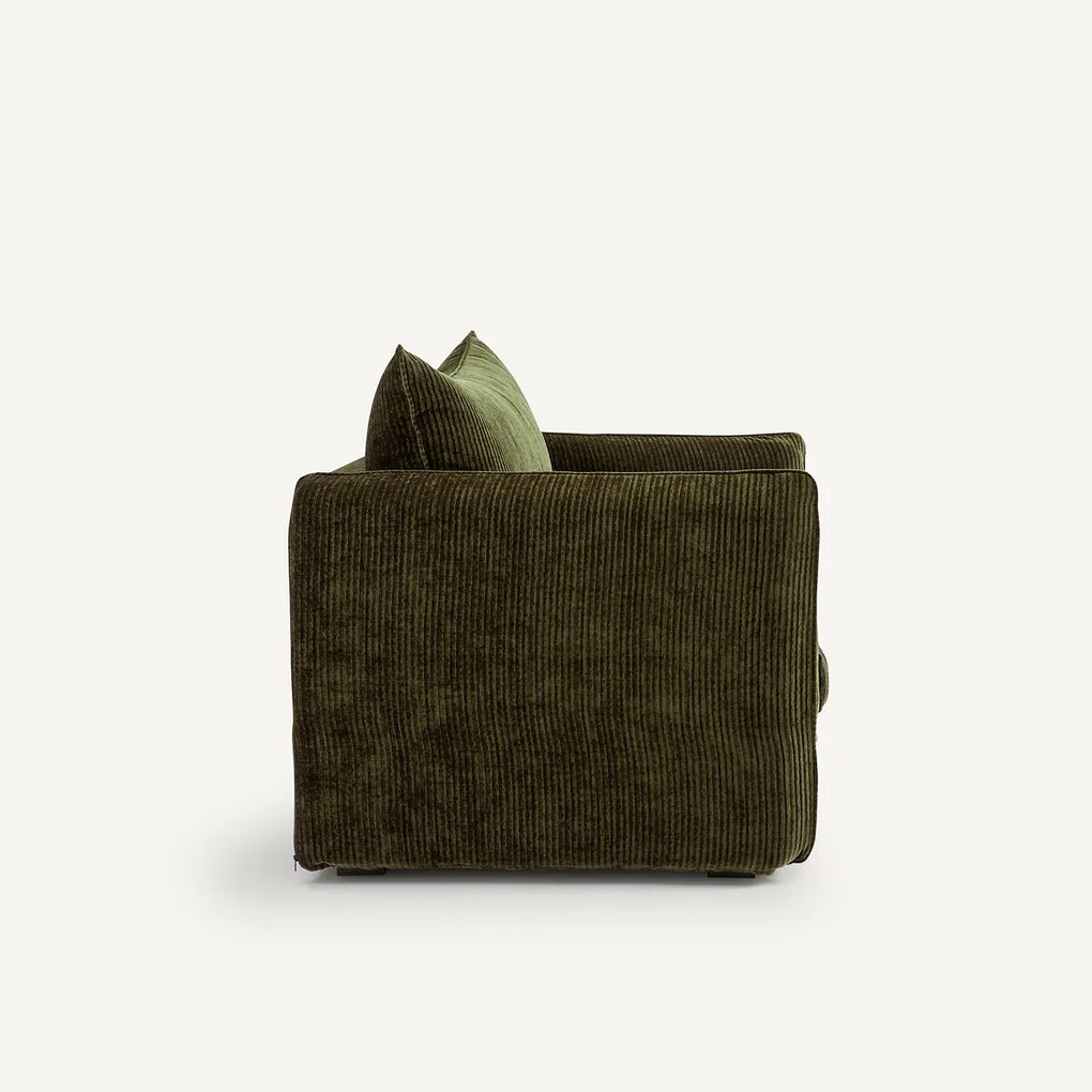 Fauteuil XL in geribd fluweel, Néo Chiquito