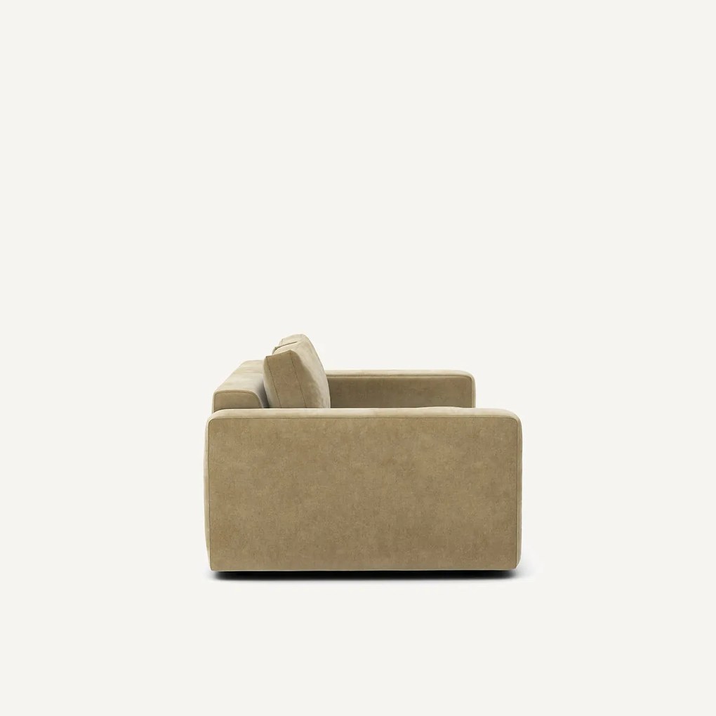 Compacte 3-zitsbank in stonewashed fluweel, SKANDER