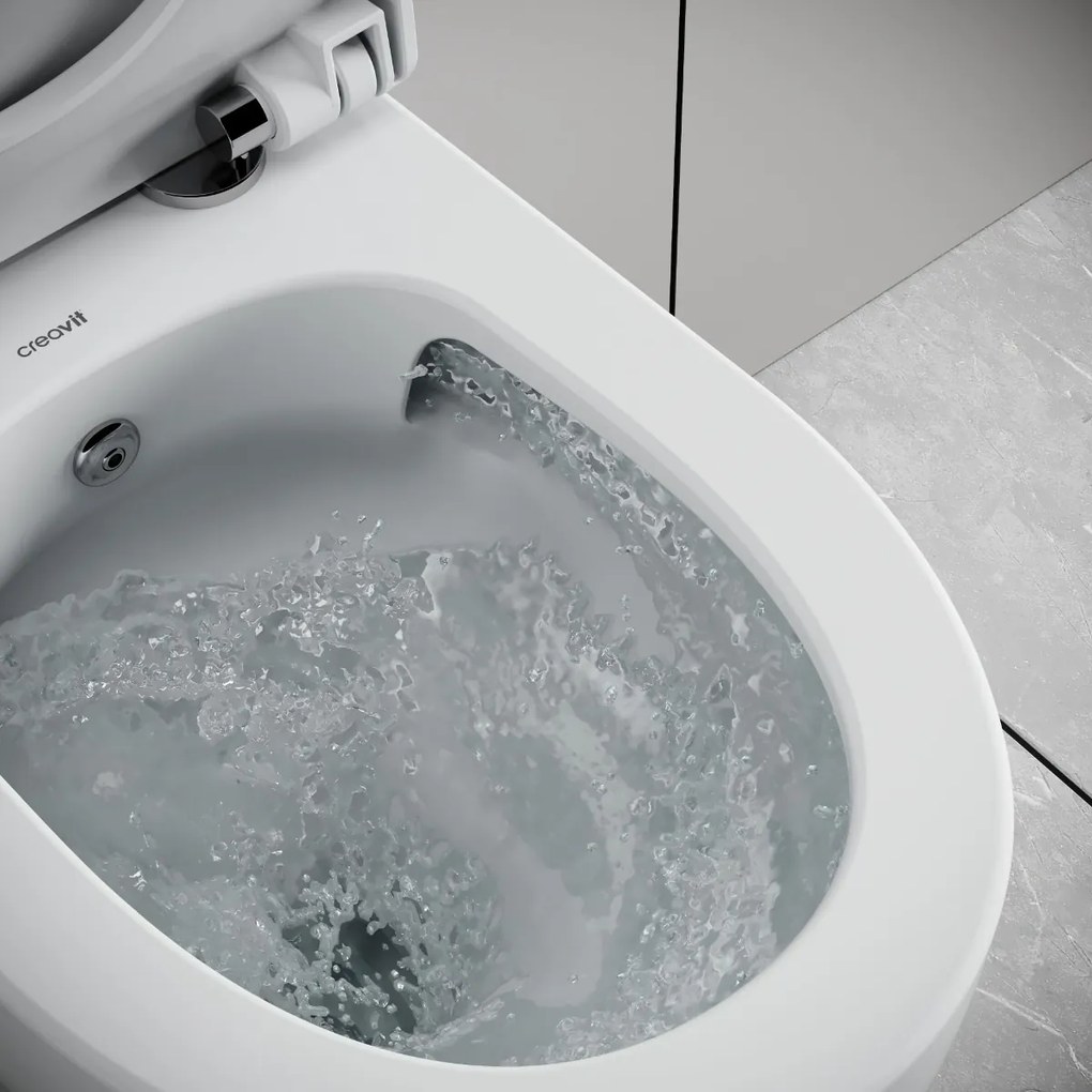 Sanigoods Serra hangtoilet met tornado flush en bidet glanzend wit