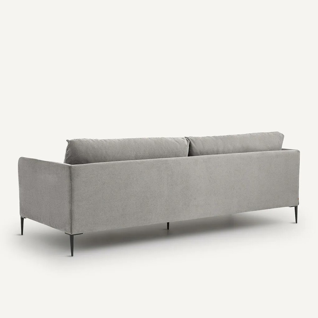 Zitbank in stonewashed fluweel, Oscar, ontwerp E. Gallina