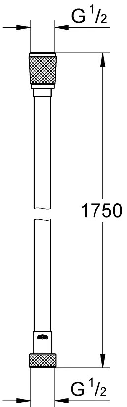 Grohe Silverflex doucheslang 1/2"x175cm chroom