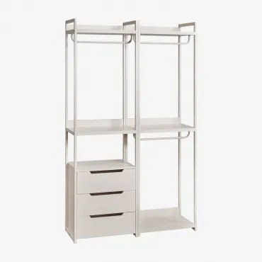 Open Modulair Kast Van 2 Delen Met Ijzeren Lades Velunis Gardenia Wit - Sklum
