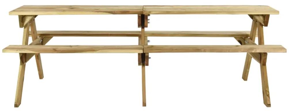 vidaXL Picknicktafel met banken 220x122x72 cm geïmpregneerd grenenhout