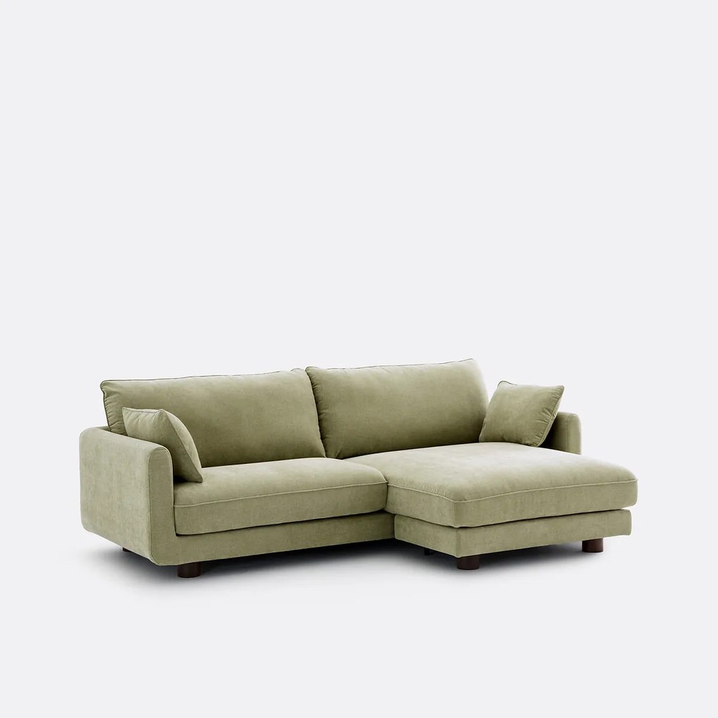 Omkeerbare hoekbank, gemêleerd polyester, EMILIO