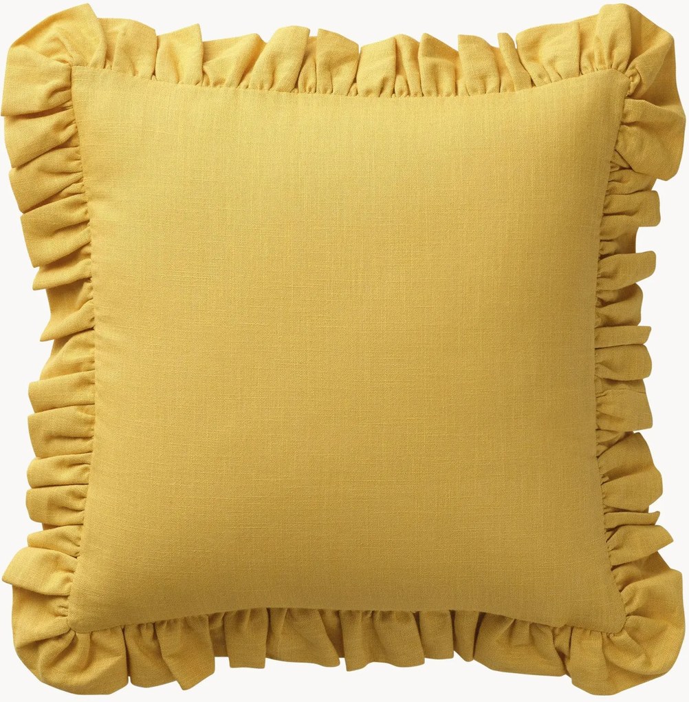 Katoenen zitkussen Fanny met ruches