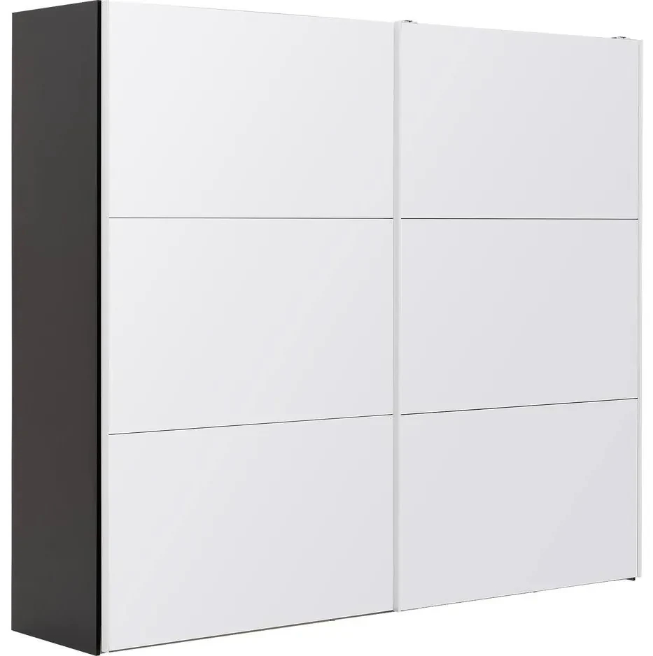 Goossens Kledingkast Easy Storage Sdk, 203 cm breed, 220 cm hoog, 2x 3 paneel glas schuifdeuren