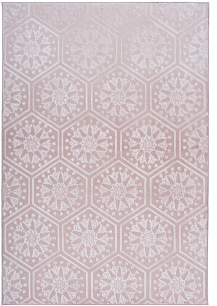 More99 | Vloerkleed Bardot lengte 120 cm x breedte 170 cm x hoogte 0.7 cm roze vloerkleden bovenkant: 100% micropolyester, vloerkleden & woontextiel vloerkleden